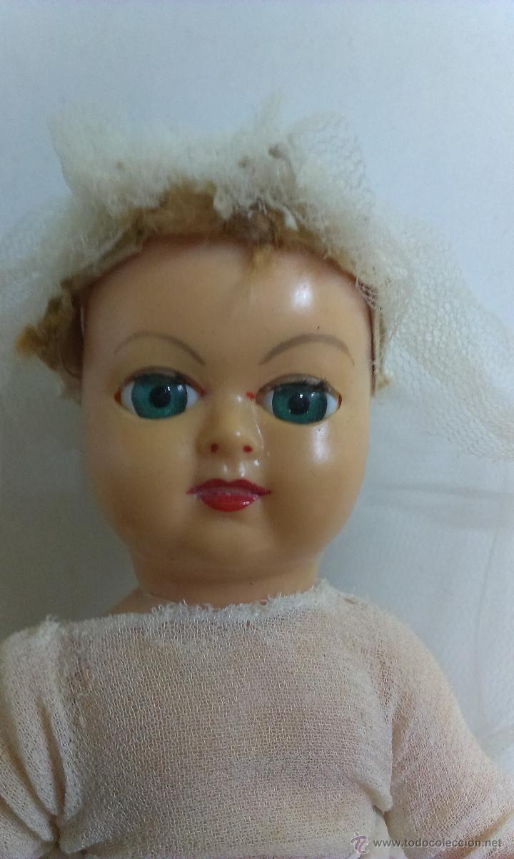 Mu&ntilde;eca espa&ntilde;ola clasica: ANIGUA MU&Ntilde;ECA DE CELULOIDE VESTIDO DE BODA - Foto 2