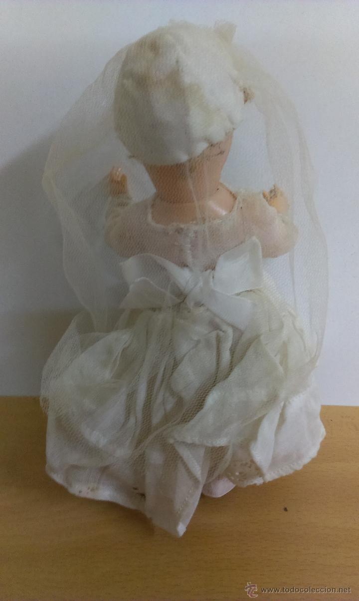 Mu&ntilde;eca espa&ntilde;ola clasica: ANIGUA MU&Ntilde;ECA DE CELULOIDE VESTIDO DE BODA - Foto 4