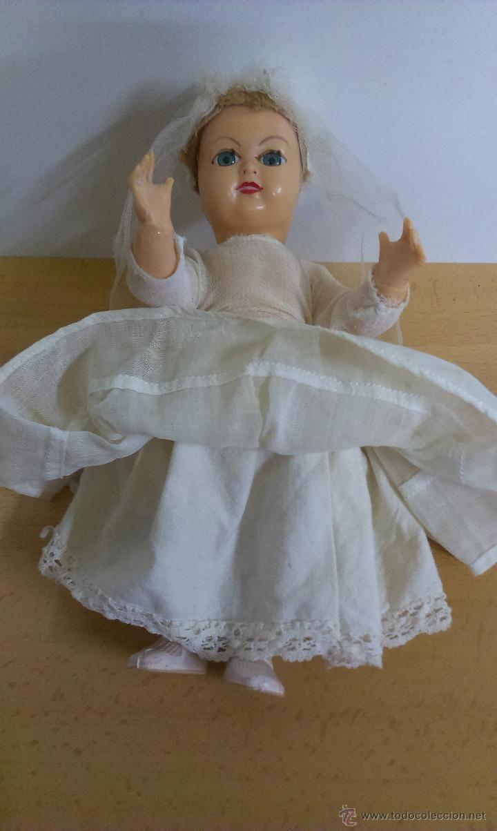 Mu&ntilde;eca espa&ntilde;ola clasica: ANIGUA MU&Ntilde;ECA DE CELULOIDE VESTIDO DE BODA - Foto 5