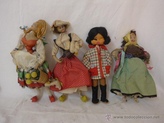 Mu&ntilde;eca espa&ntilde;ola clasica: Lote de 4 mu&ntilde;ecas espa&ntilde;olas antiguas - Foto 1