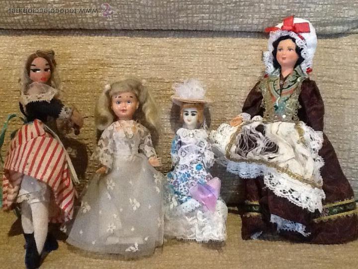 Mu&ntilde;eca espa&ntilde;ola clasica: Lote de 4 mu&ntilde;equitas variadas - Foto 1