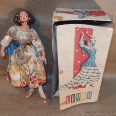 Muñeca española clasica: MUÑECA VALENCIANA FALLERA LAYNA,CAJA ORIGINALFINALES AÑOS 50