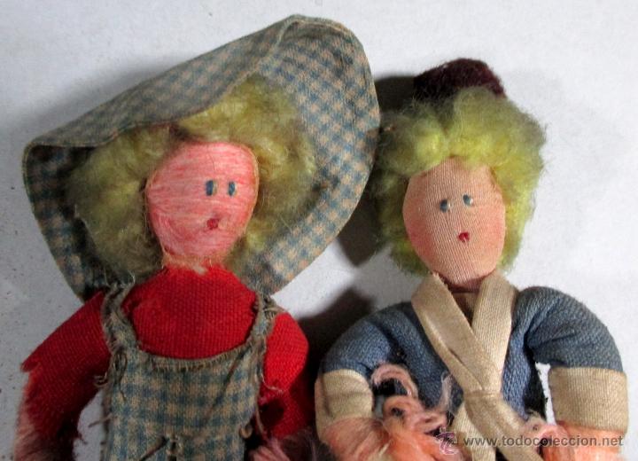 Mu&ntilde;eca espa&ntilde;ola clasica: 2 MU&Ntilde;ECAS ANTIGUAS DE TRAPO , TIPO CELI , ORGINALES - Foto 2