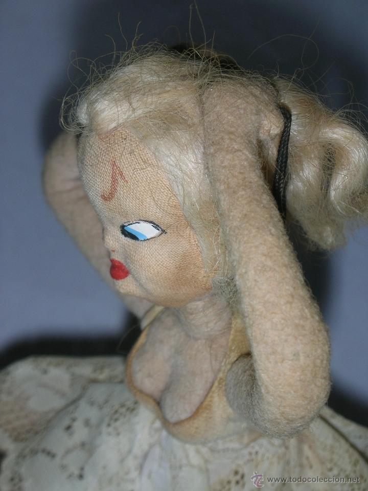 Muñeca española clasica: MUÑECA ANTIGUA KLUMPE, AÑOS 50. BAILARINA SENTADA EN TABURETE, 18CM ALTURA. USADA. - Foto 6 - 54151701