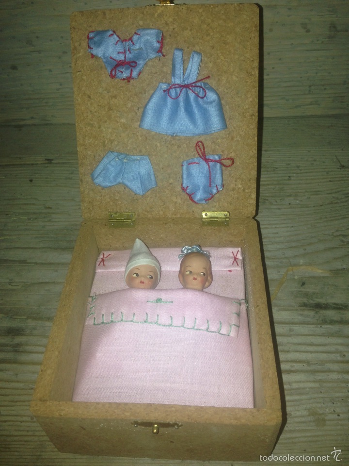 Mu&ntilde;eca espa&ntilde;ola clasica: Mu&ntilde;ecos en caja 1940-50 originales - Foto 1