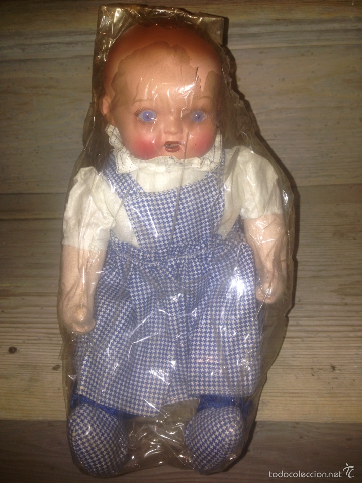 Mu&ntilde;eca espa&ntilde;ola clasica: Mu&ntilde;eco 1940-50 en su bolsa - Foto 1
