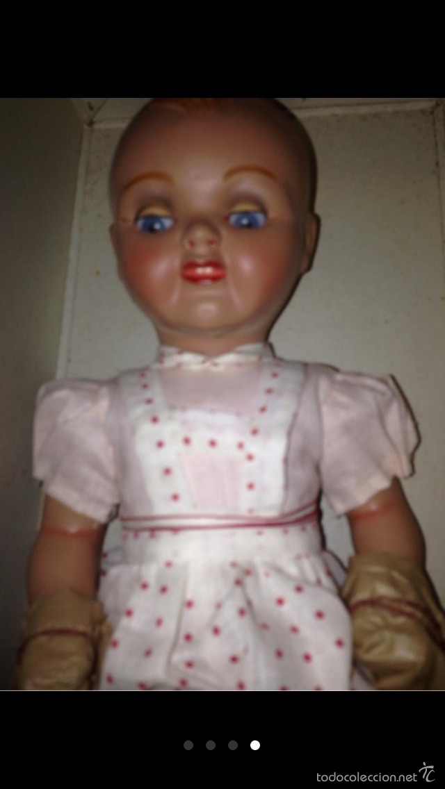 Mu&ntilde;eca espa&ntilde;ola clasica: Mu&ntilde;eca durpe 1940-50 en caja,original - Foto 1