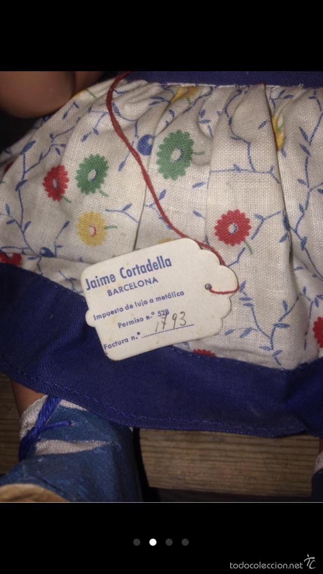 Mu&ntilde;eca espa&ntilde;ola clasica: Mu&ntilde;eca de 1940-50 Jaime Cortadella - Foto 2
