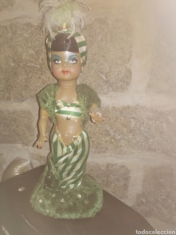 Mu&ntilde;eca espa&ntilde;ola clasica: Mu&ntilde;eca antigua de celuloide vestida de cubana - Foto 2