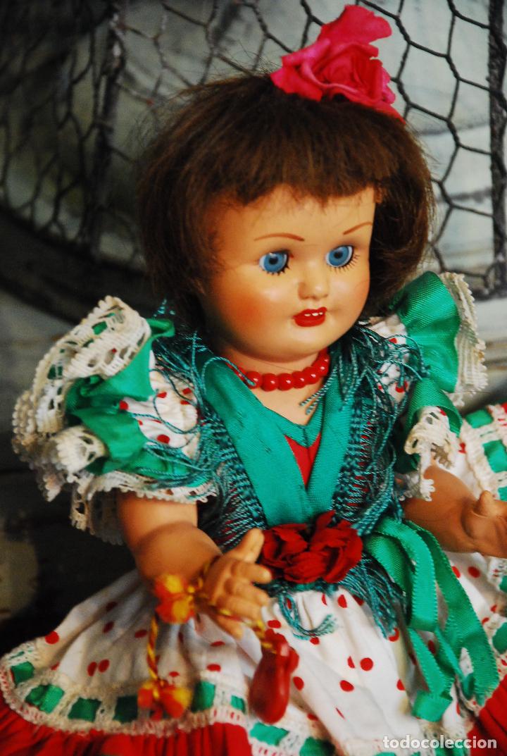 Mu&ntilde;eca espa&ntilde;ola clasica: PRECIOSA MU&Ntilde;ECA ANTIGUA VESTIDA DE GITANA - Foto 4