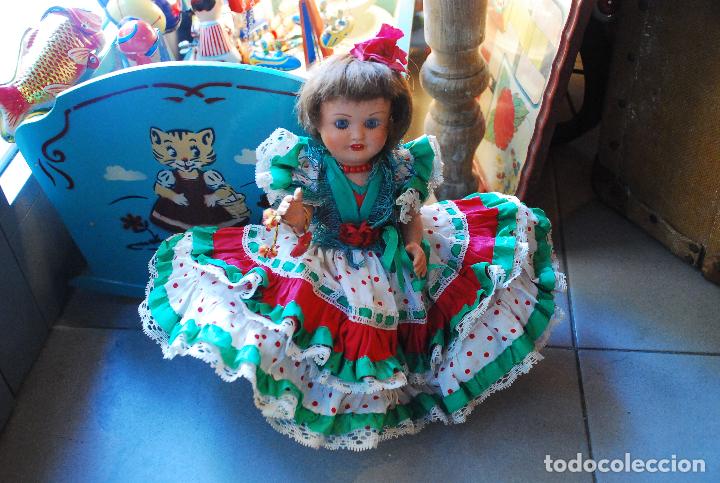 Mu&ntilde;eca espa&ntilde;ola clasica: PRECIOSA MU&Ntilde;ECA ANTIGUA VESTIDA DE GITANA - Foto 11