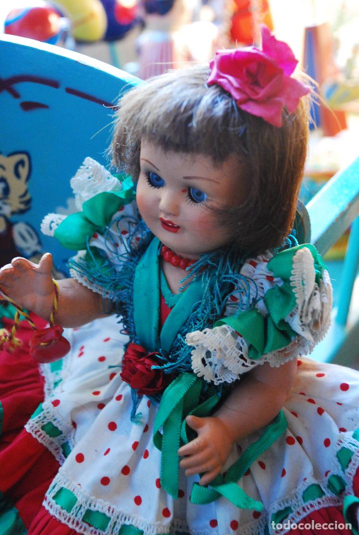 Mu&ntilde;eca espa&ntilde;ola clasica: PRECIOSA MU&Ntilde;ECA ANTIGUA VESTIDA DE GITANA - Foto 12