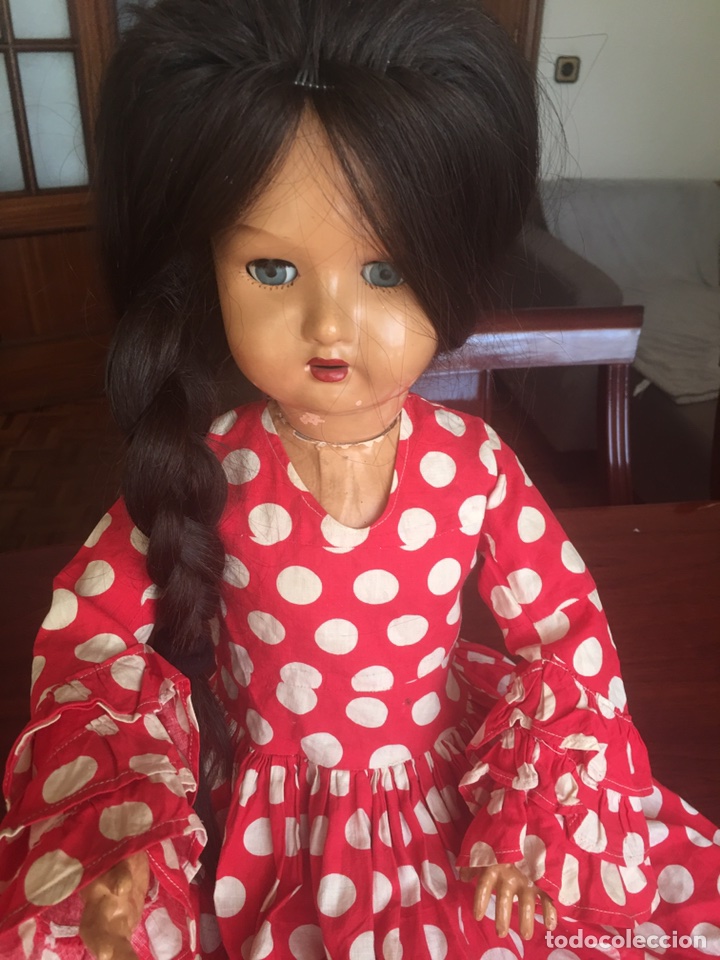 Mu&ntilde;eca espa&ntilde;ola clasica: Preciosa mu&ntilde;eca antigua 68 cm