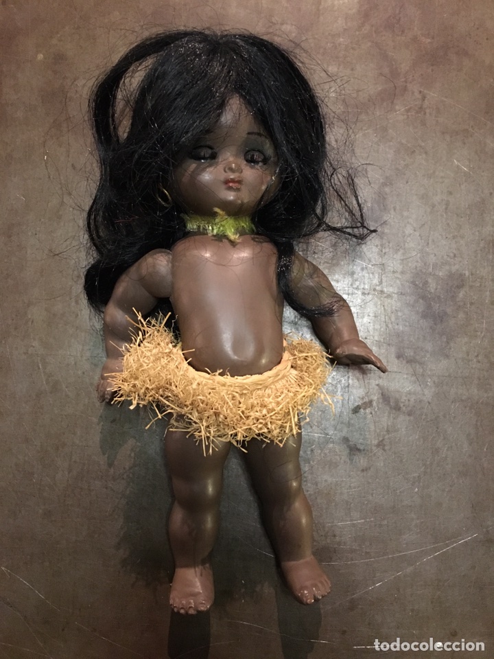 Mu&ntilde;eca espa&ntilde;ola clasica: Anticua mu&ntilde;eca &rdquo;Negrita&rdquo; de celuloide - Foto 1