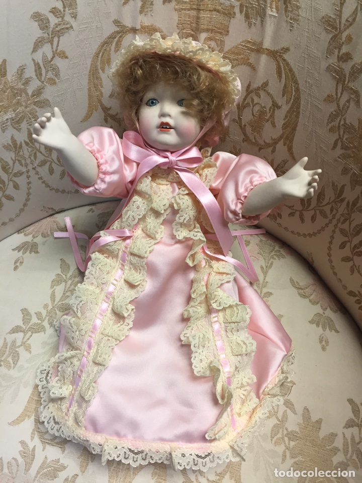 Mu&ntilde;eca espa&ntilde;ola clasica: Mu&ntilde;eca de porcelana y articulada - Foto 2