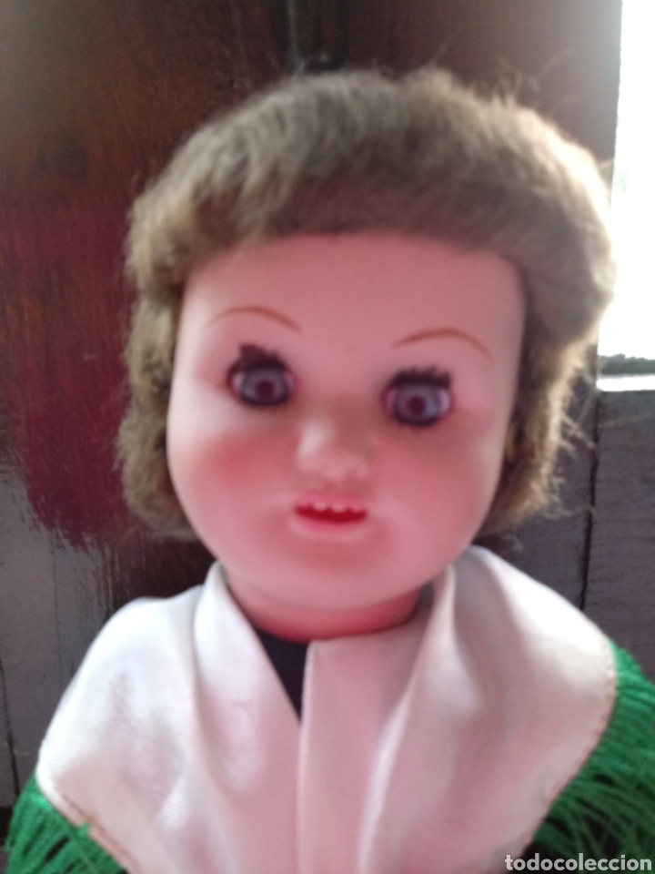 Mu&ntilde;eca espa&ntilde;ola clasica: mu&ntilde;eca antigua de celuloide y plastico regional 26 cm - Foto 2