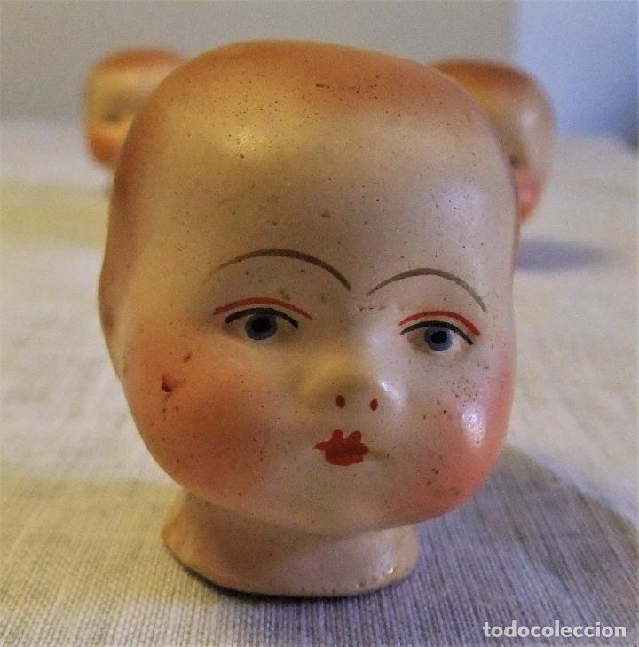 Mu&ntilde;eca espa&ntilde;ola clasica: 4 CABEZAS DE MU&Ntilde;ECA DE PORCELANA BISCUIT - Foto 3