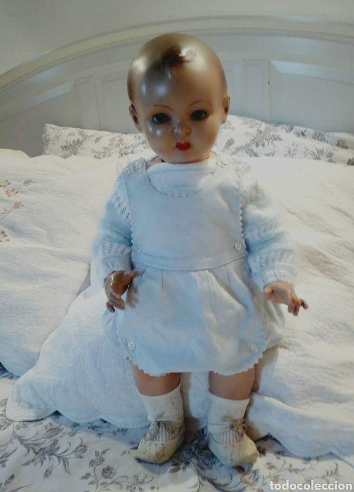 Mu&ntilde;eca espa&ntilde;ola clasica: Bebe de Olot a&ntilde;os 30 - Foto 2