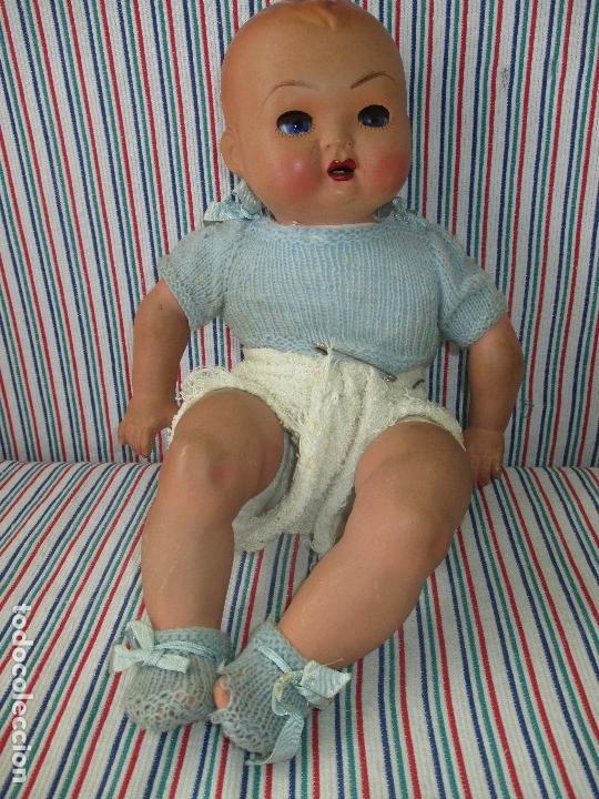 Mu&ntilde;eca espa&ntilde;ola clasica: ANTIGUA MU&Ntilde;ECA COMPOSICION 38 CM - Foto 3