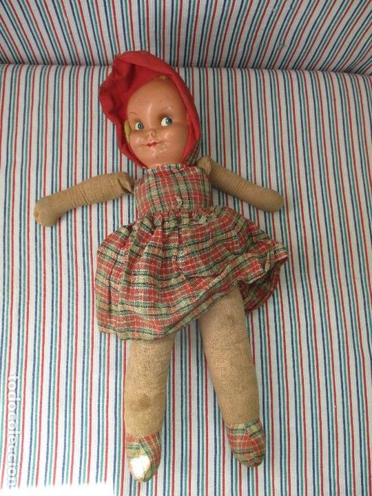 Mu&ntilde;eca espa&ntilde;ola clasica: ANTIGUA MU&Ntilde;ECA TELA, CABEZA TIPO CELULOIDE. - Foto 3