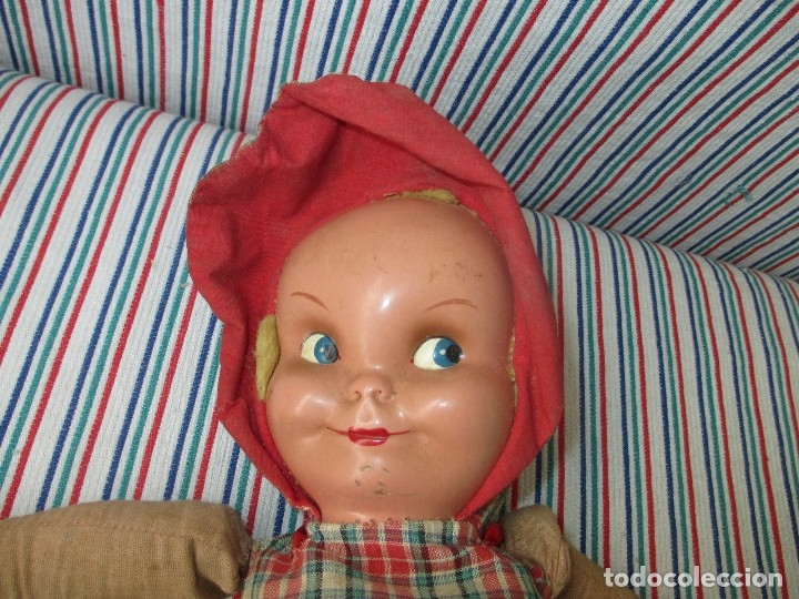Mu&ntilde;eca espa&ntilde;ola clasica: ANTIGUA MU&Ntilde;ECA TELA, CABEZA TIPO CELULOIDE. - Foto 4