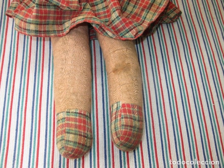 Mu&ntilde;eca espa&ntilde;ola clasica: ANTIGUA MU&Ntilde;ECA TELA, CABEZA TIPO CELULOIDE. - Foto 6