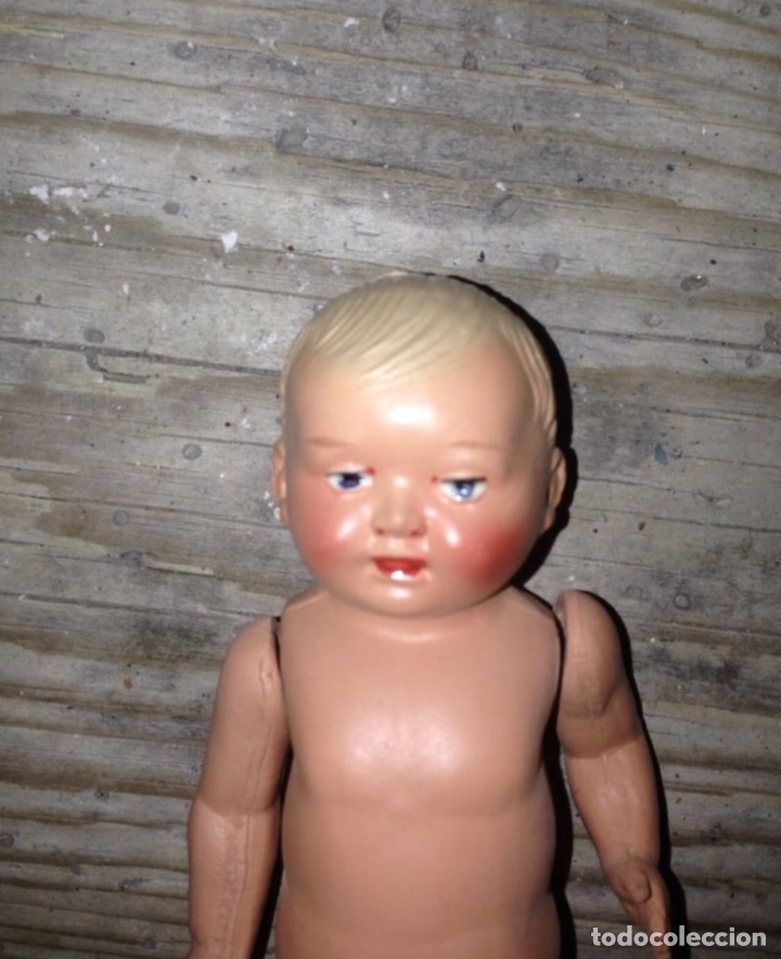 Mu&ntilde;eca espa&ntilde;ola clasica: Mu&ntilde;eco pel&oacute;n 1940 original - Foto 2