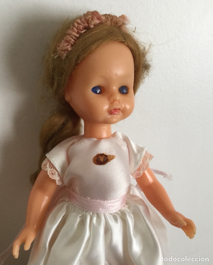 Mu&ntilde;eca espa&ntilde;ola clasica: ANTIGUA MU&Ntilde;ECA DE CELULOIDE VESTIDA DE COMUNI&Oacute;N - Foto 1