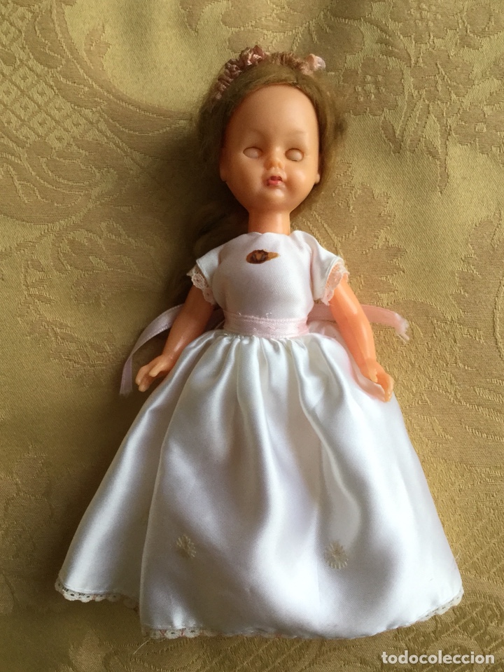 Mu&ntilde;eca espa&ntilde;ola clasica: ANTIGUA MU&Ntilde;ECA DE CELULOIDE VESTIDA DE COMUNI&Oacute;N - Foto 5