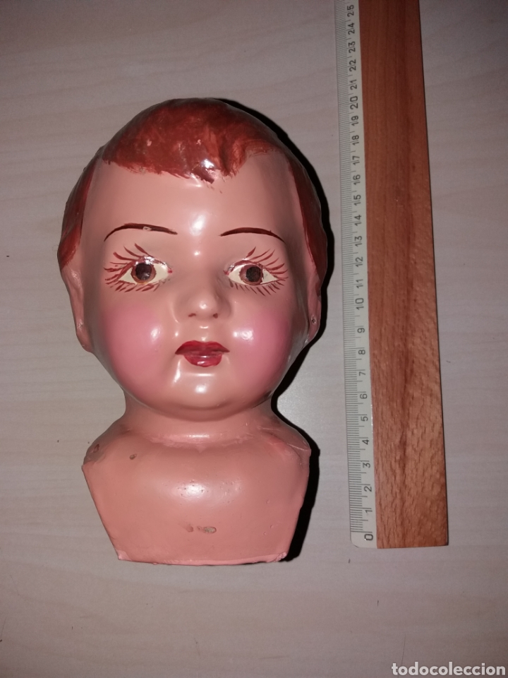 Mu&ntilde;eca espa&ntilde;ola clasica: Antigua cabeza de mu&ntilde;eca - Foto 1
