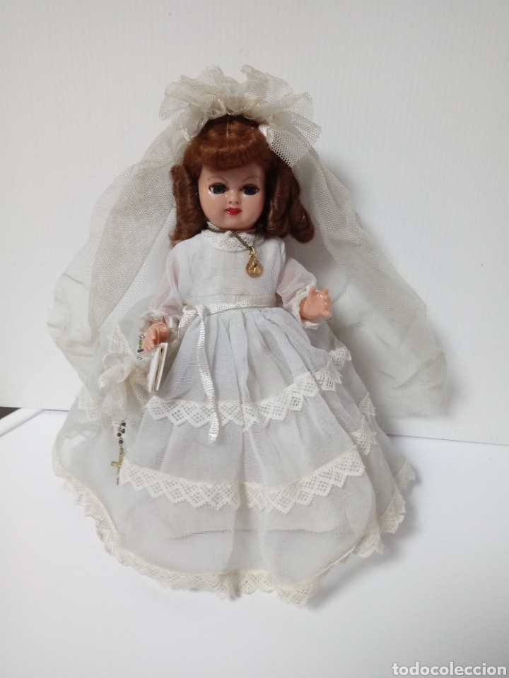 Mu&ntilde;eca espa&ntilde;ola clasica: Mu&ntilde;eca celuloide a&ntilde;os 40 de comunion - Foto 1