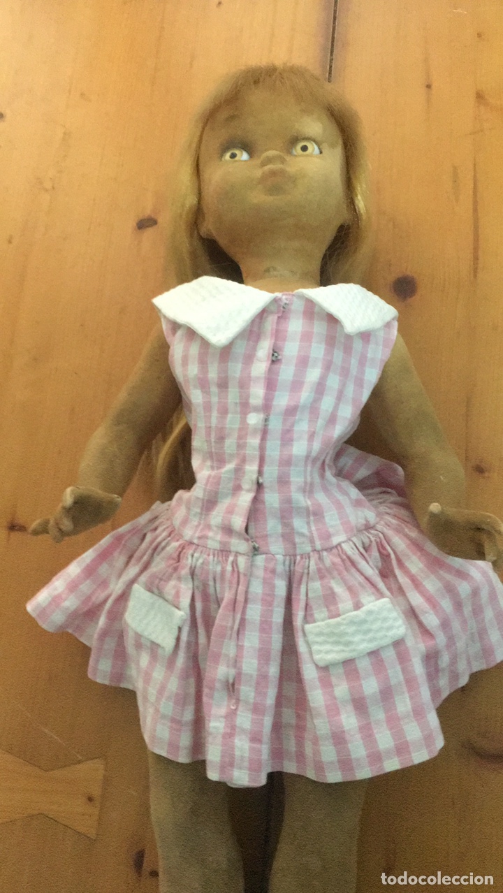 Mu&ntilde;eca espa&ntilde;ola clasica: mu&ntilde;eca flocada de florido. a&ntilde;os 60 - Foto 1