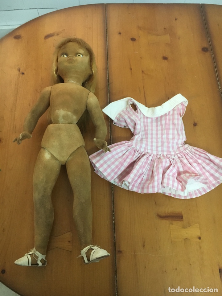 Mu&ntilde;eca espa&ntilde;ola clasica: mu&ntilde;eca flocada de florido. a&ntilde;os 60 - Foto 5