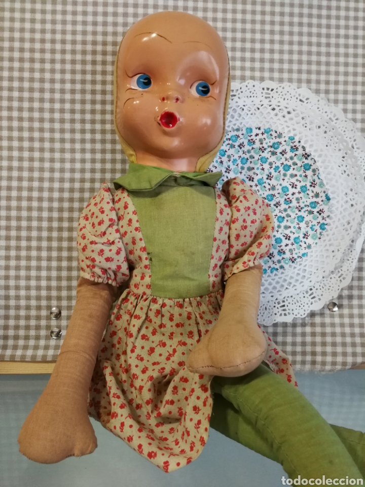 Mu&ntilde;eca espa&ntilde;ola clasica: MU&Ntilde;ECA TRAPO A&Ntilde;OS 40 CARA CELULOIDE - Foto 1