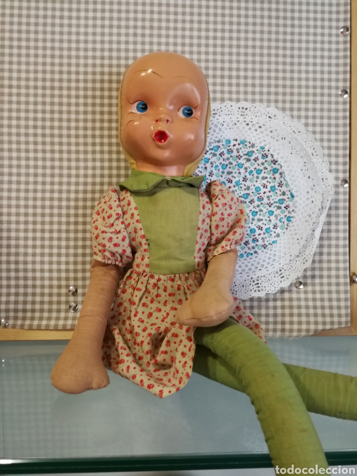 Mu&ntilde;eca espa&ntilde;ola clasica: MU&Ntilde;ECA TRAPO A&Ntilde;OS 40 CARA CELULOIDE - Foto 3