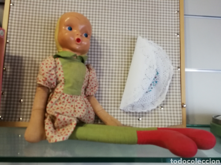 Mu&ntilde;eca espa&ntilde;ola clasica: MU&Ntilde;ECA TRAPO A&Ntilde;OS 40 CARA CELULOIDE - Foto 5