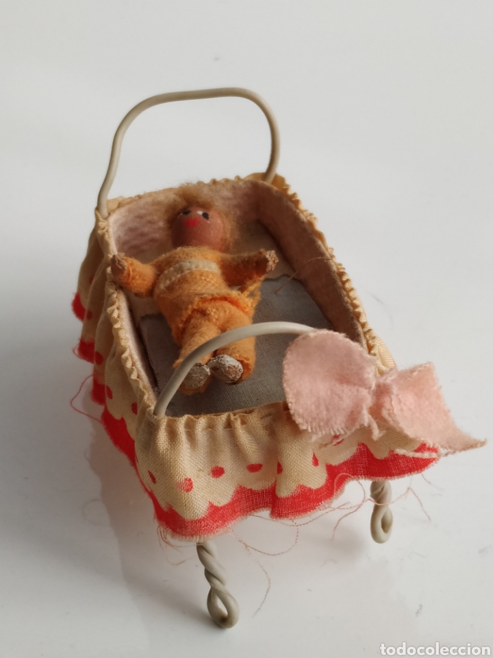 Mu&ntilde;eca espa&ntilde;ola clasica: Antigua mu&ntilde;eca y cuna hecha a mano - Foto 1