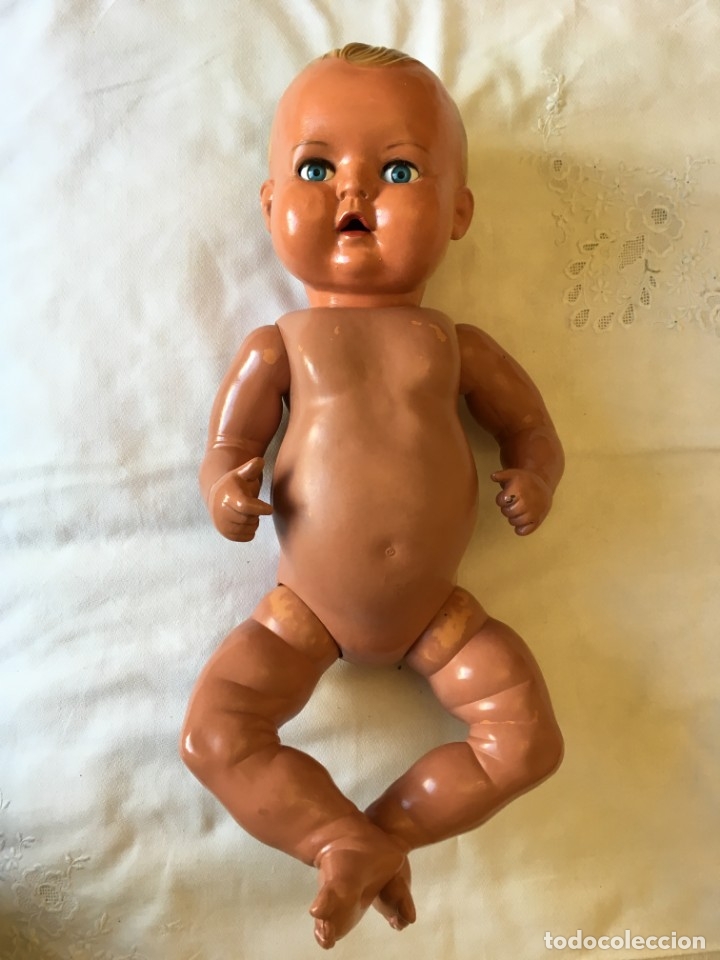 Mu&ntilde;eca espa&ntilde;ola clasica: Mu&ntilde;eca Mu&ntilde;eco Celuloide Bebe Antiguo Antigua - Foto 3