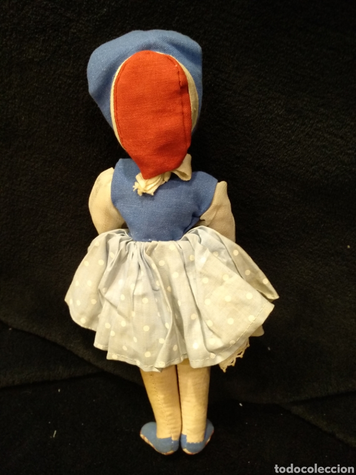 Mu&ntilde;eca espa&ntilde;ola clasica: Mu&ntilde;eca de trapo y cara de celuloide o pl&aacute;stico duro. 26cm - Foto 4