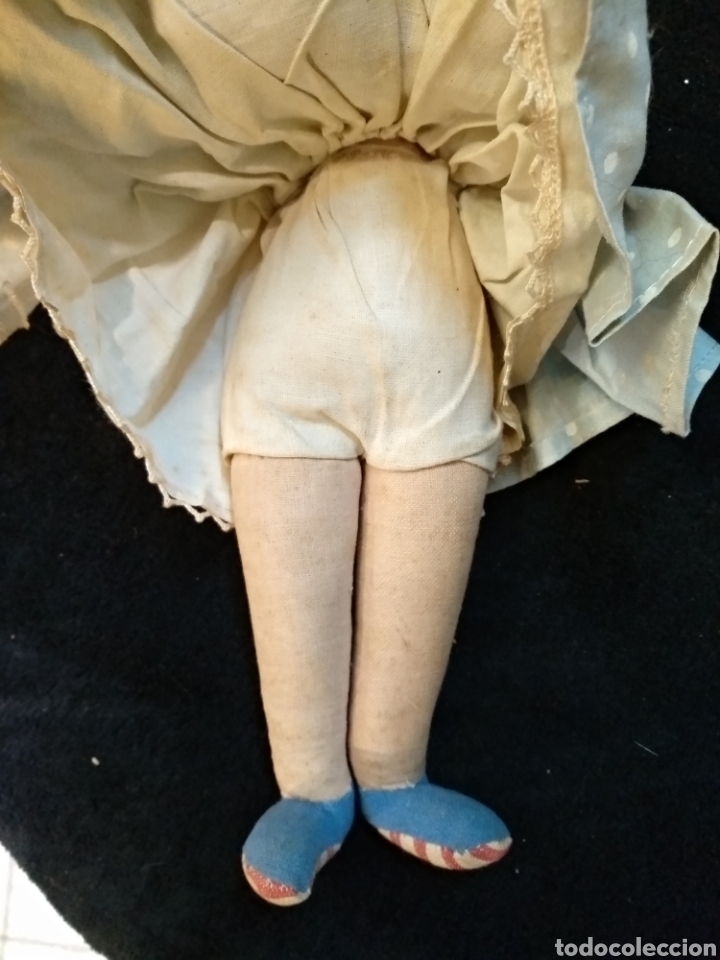 Mu&ntilde;eca espa&ntilde;ola clasica: Mu&ntilde;eca de trapo y cara de celuloide o pl&aacute;stico duro. 26cm - Foto 5