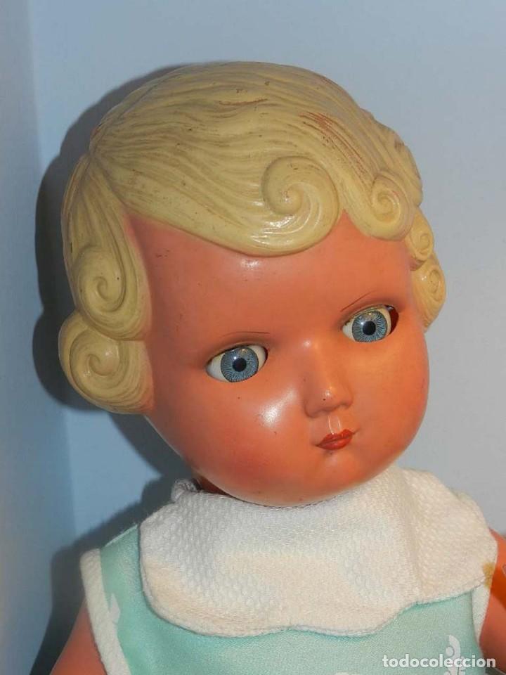 Mu&ntilde;eca espa&ntilde;ola clasica: MU&Ntilde;ECA DE CELULOIDE DE LA CASA ICSA-FINALES DE LOS 40- MIDE 48 CM - MARCADA EN LA NUCA CON EL LOGO - Foto 9