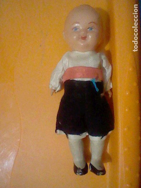 Mu&ntilde;eca espa&ntilde;ola clasica: MU&Ntilde;ECA MU&Ntilde;ECO OJOS DURMIENTES CELULOIDE 13 CMS - Foto 4