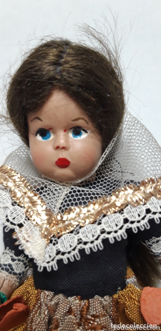 Mu&ntilde;eca espa&ntilde;ola clasica: MU&Ntilde;ECA REGIONAL DE CELULOIDE 13 CM - Foto 2