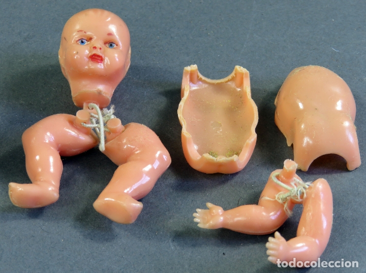 Mu&ntilde;eca espa&ntilde;ola clasica: 2 beb&eacute; celuloide a&ntilde;os 50 9 cm alto - Foto 3