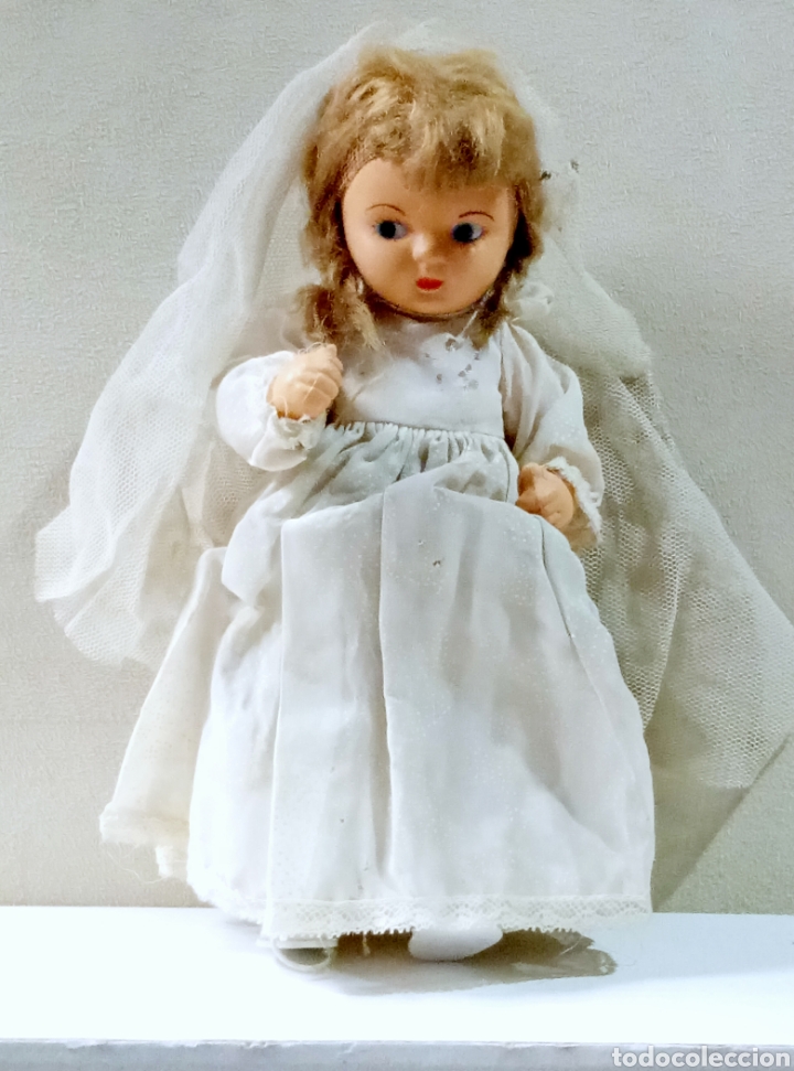 Mu&ntilde;eca espa&ntilde;ola clasica: Mu&ntilde;eca comuni&oacute;n celuloide a&ntilde;os 40 - Foto 2
