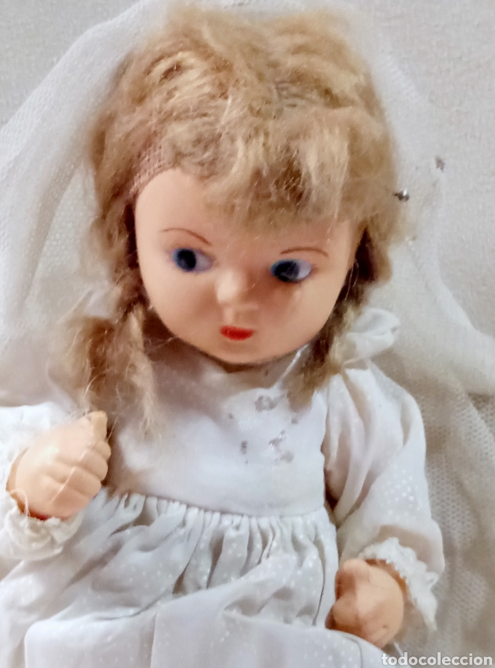 Mu&ntilde;eca espa&ntilde;ola clasica: Mu&ntilde;eca comuni&oacute;n celuloide a&ntilde;os 40 - Foto 1