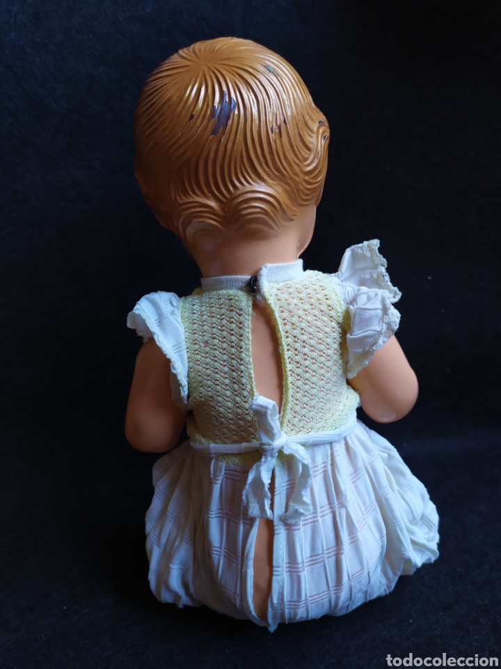 Mu&ntilde;eca espa&ntilde;ola clasica: Antiguo mu&ntilde;eco beb&eacute; de celuloide y composici&oacute;n. - Foto 3