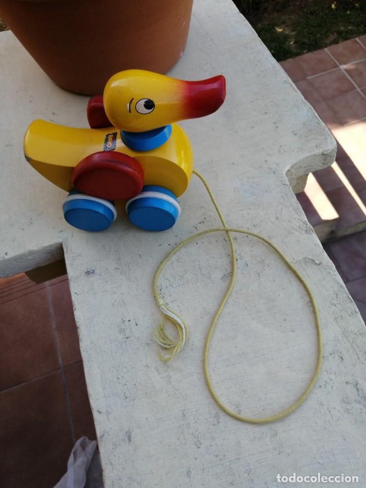 Mu&ntilde;eca espa&ntilde;ola clasica: Antiguo Pato arrastre sueco - Foto 2