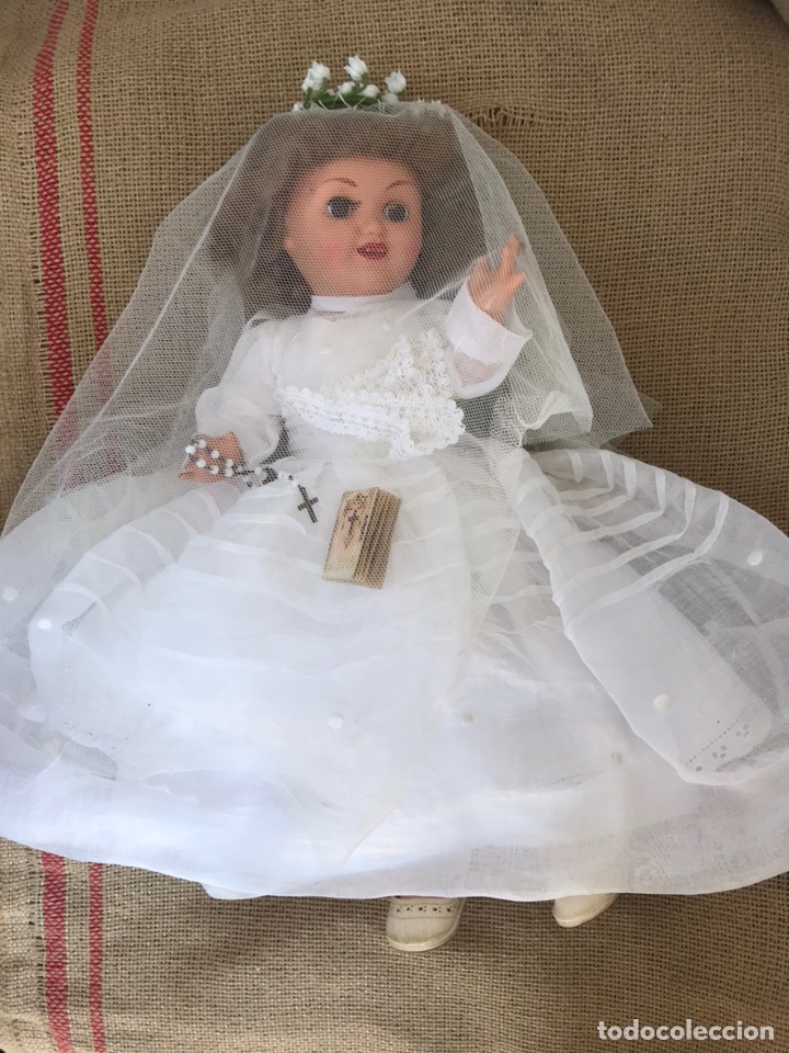 Mu&ntilde;eca espa&ntilde;ola clasica: Mu&ntilde;eca celuloide y cart&oacute;n piedra primera comuni&oacute;n - Foto 28