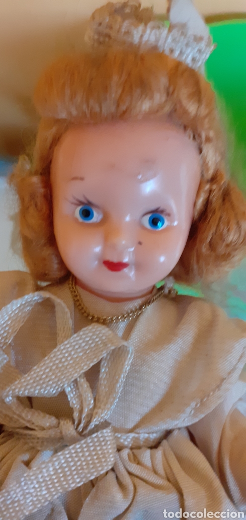 Mu&ntilde;eca espa&ntilde;ola clasica: ANTIGUA MU&Ntilde;ECA DE COMUNION DE CELULOIDE CON SU ROSARIO - Foto 18